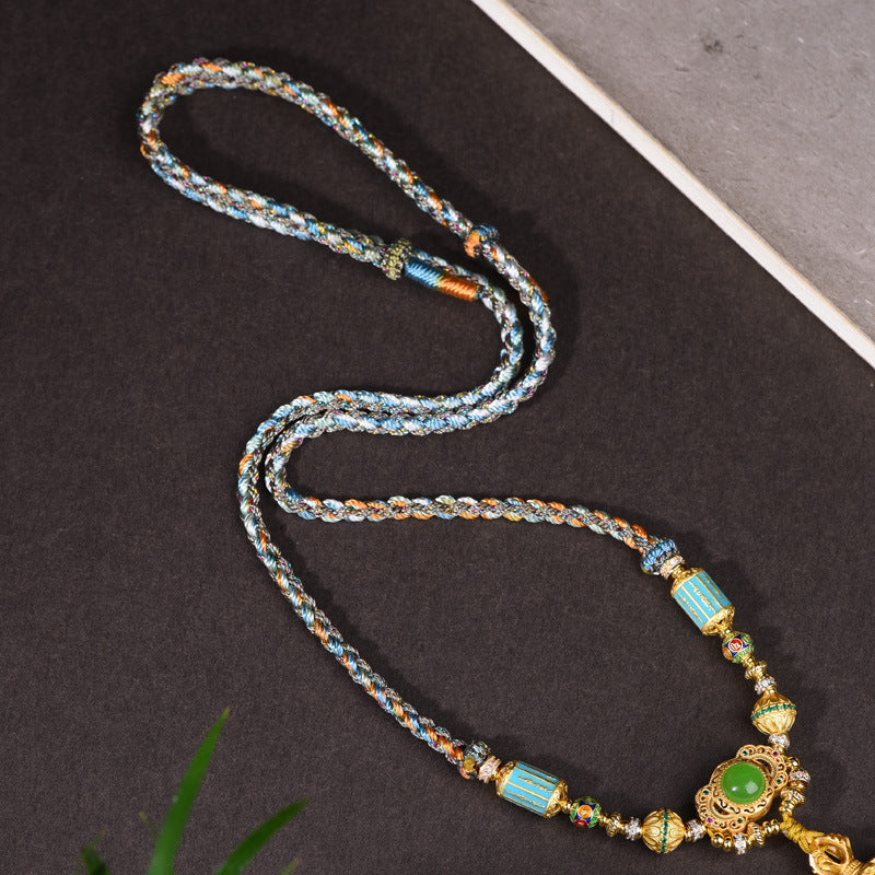 Zenhima Zakiram Thangka Necklace Hand-woven Pendant - ZENHIMA