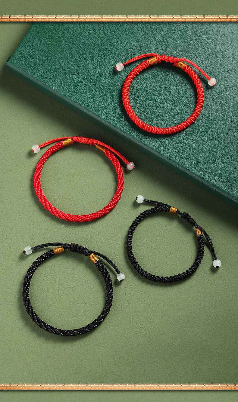 ZenHima Minimal Red Rope Bracelet - Couple Luck Blessing Gift