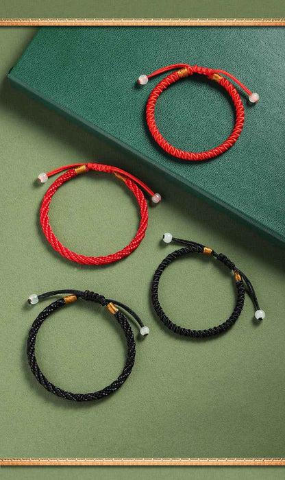 ZenHima Minimal Red Rope Bracelet - Couple Luck Blessing Gift