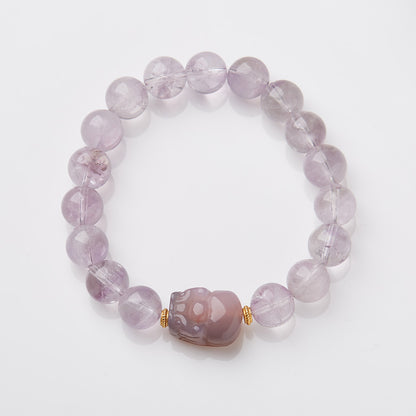 2025 Women’s Nine Purple Fire Bracelet – Natural Amethyst & Phantom Quartz Feng Shui Jewelry - ZENHIMA