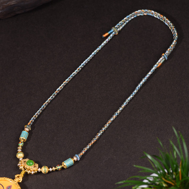 Zenhima Zakiram Thangka Necklace Hand-woven Pendant - ZENHIMA