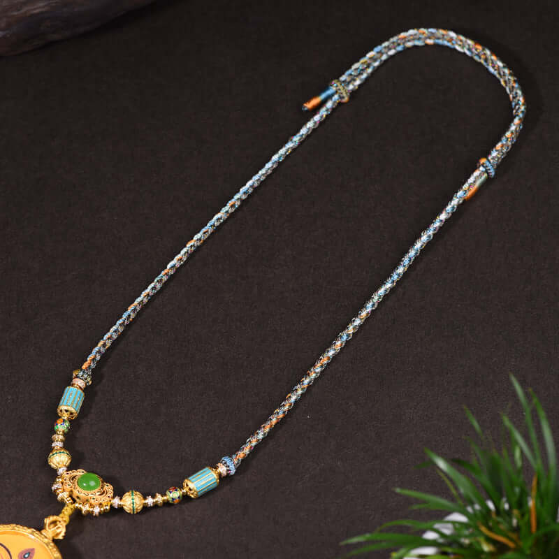 Zenhima Zakiram Thangka Necklace Hand-woven Pendant - ZENHIMA