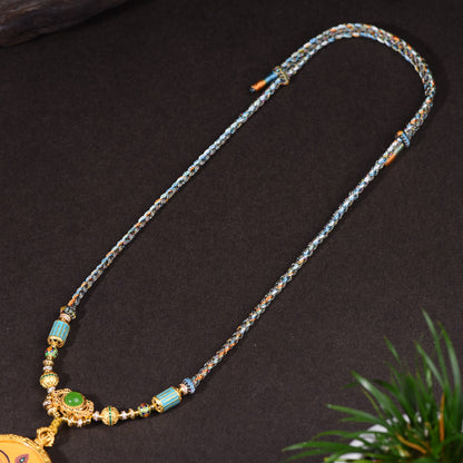 Zenhima Zakiram Thangka Necklace Hand-woven Pendant - ZENHIMA