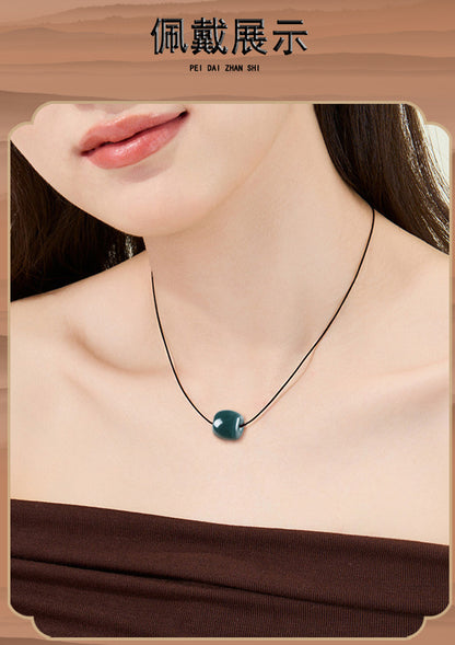 ZenHima Natural Deep Blue Jadeite Lu Lu Tong Pendant - ZENHIMA